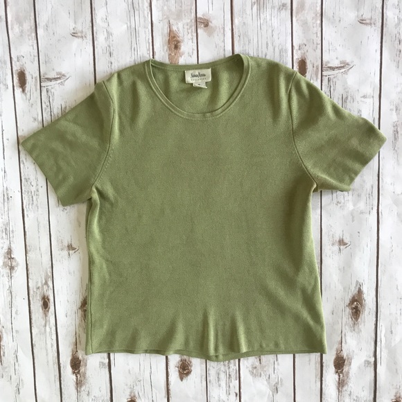 Neiman Marcus Tops - Neiman Marcus Exclusive Short Sleeve Sweater Top